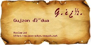 Gujzon Édua névjegykártya